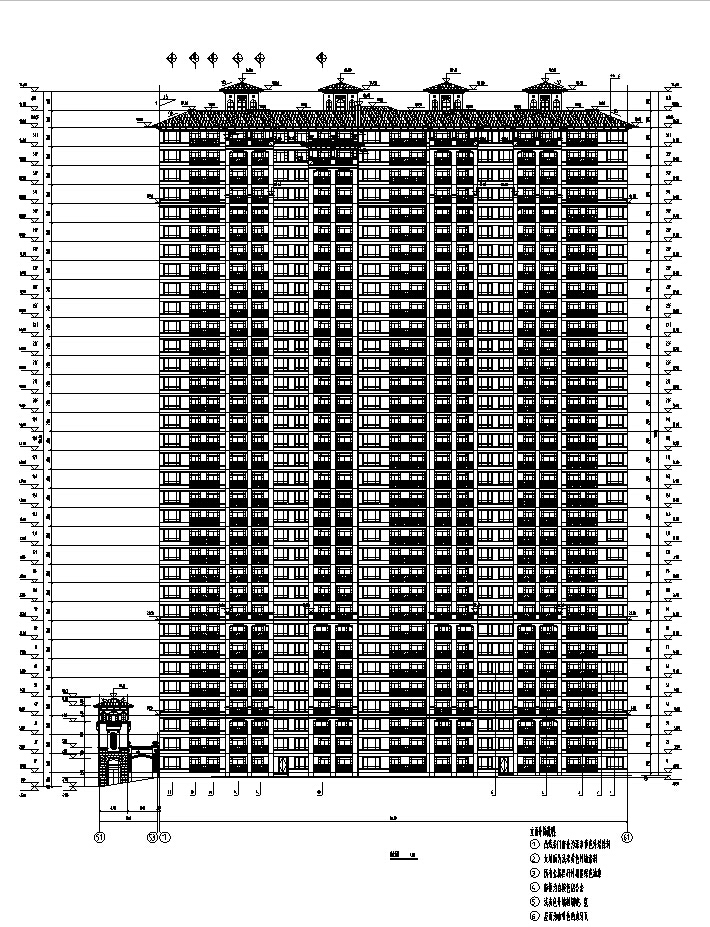 [江苏]17年最新高层住宅及独栋别墅、地下车库建筑施工...cad施工图下载【ID:165923152】