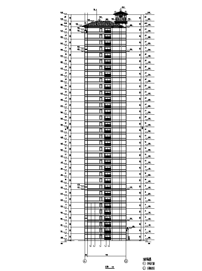 [江苏]17年最新高层住宅及独栋别墅、地下车库建筑施工...cad施工图下载【ID:165923152】