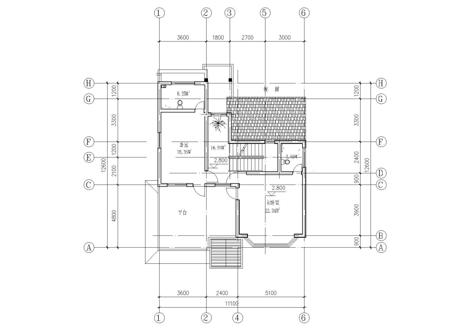 两层独栋别墅建筑施工图（CAD）施工图下载【ID:149888144】