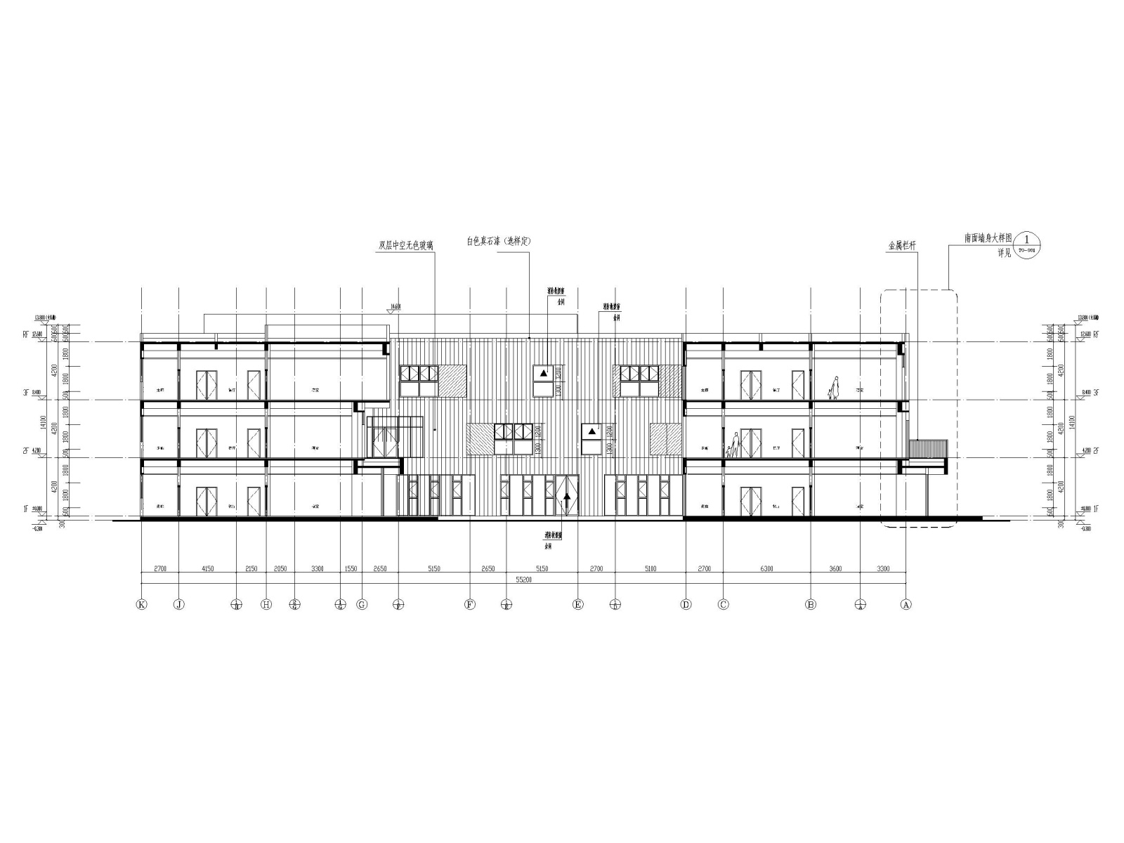 装配式框架结构幼儿园建筑施工图cad施工图下载【ID:160722170】