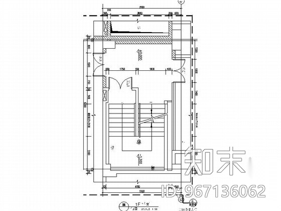 [东莞]办公大厦LT18楼梯间室内装修图cad施工图下载【ID:967136062】