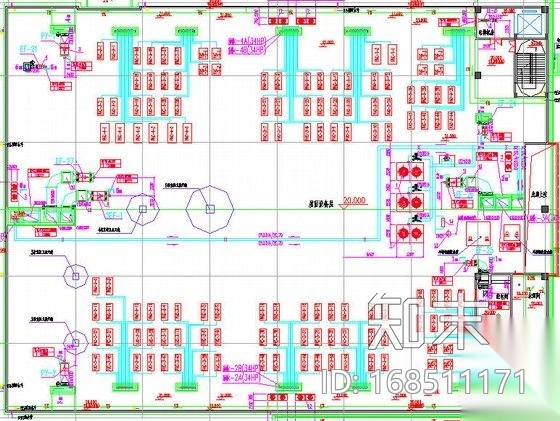 [上海]数据中心空调通风设计施工图(恒温恒湿系统)cad施工图下载【ID:168511171】