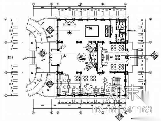 江苏某欧式售楼处室内装修图cad施工图下载【ID:161741163】