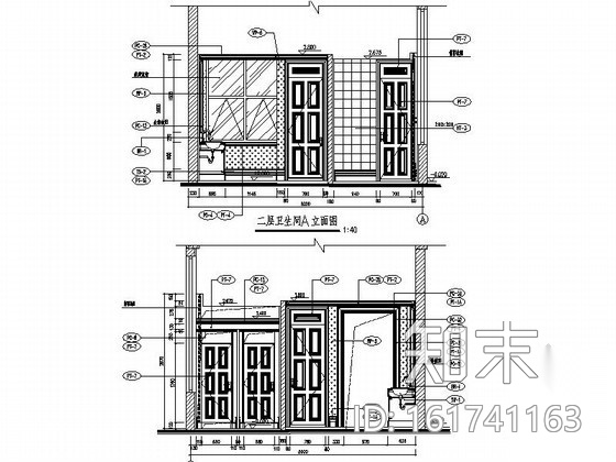 江苏某欧式售楼处室内装修图cad施工图下载【ID:161741163】