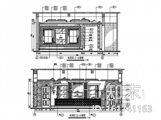 江苏某欧式售楼处室内装修图cad施工图下载【ID:161741163】