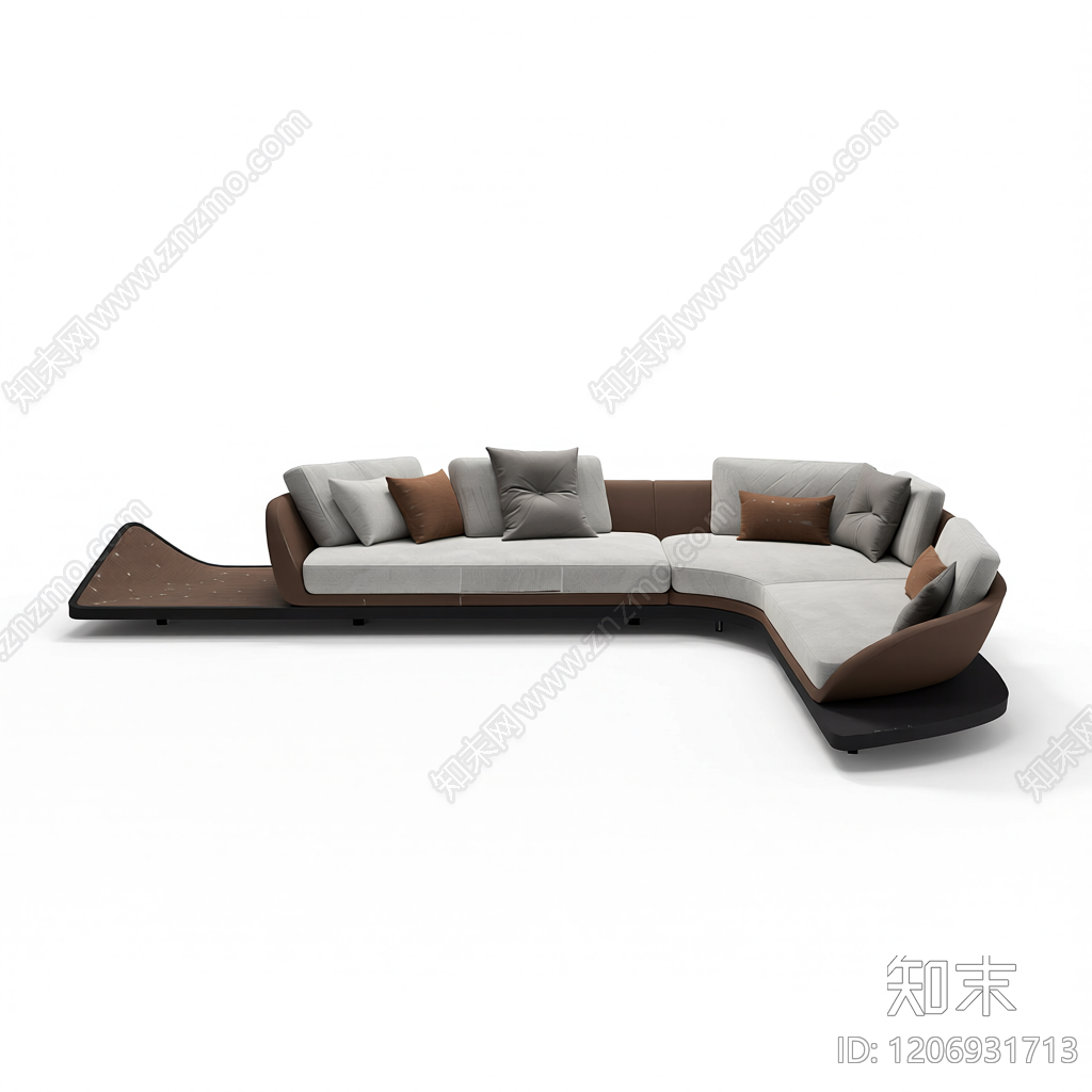 L型组合沙发3D模型下载【ID:1206931713】