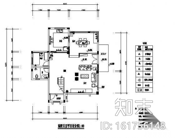 一套很不错的三层小别墅设计cad施工图下载【ID:161756148】