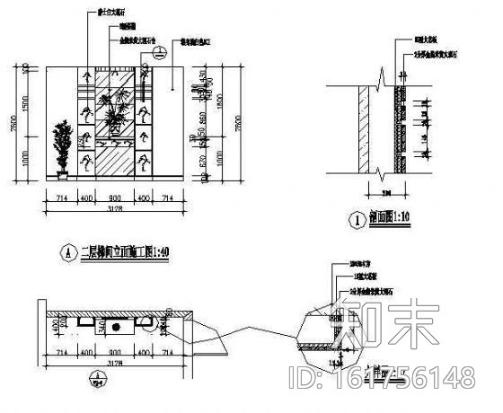 一套很不错的三层小别墅设计cad施工图下载【ID:161756148】