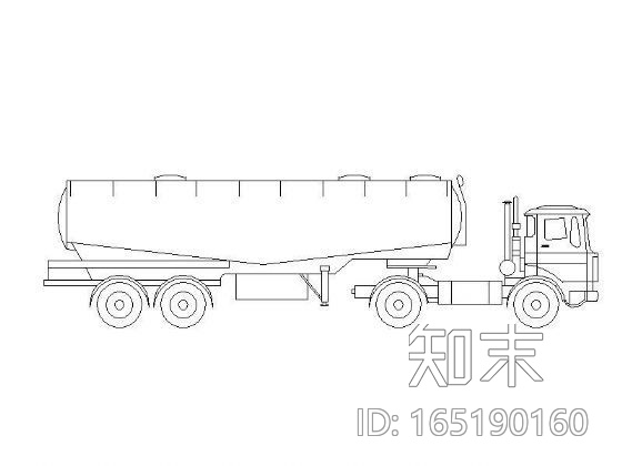 油罐车立面图块施工图下载【ID:165190160】