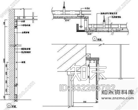 图块/节点墙面装饰及吊顶详图cad施工图下载【ID:832283702】