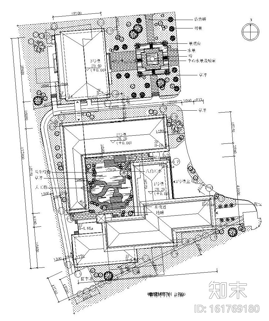 [山东]青岛某温泉大酒店全套施工图（附效果图）施工图下载【ID:161769180】