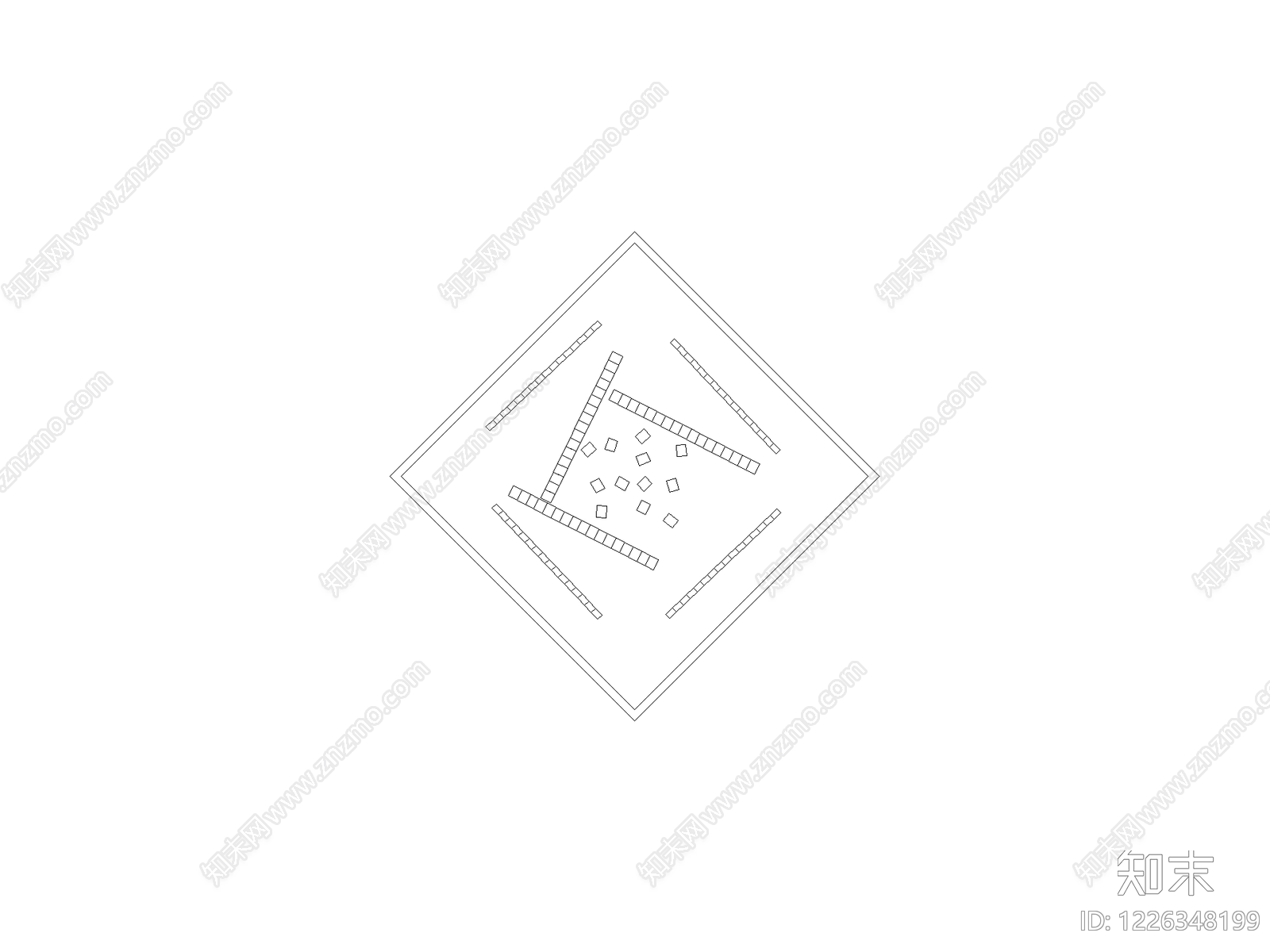 现代地面拼花CAD图纸