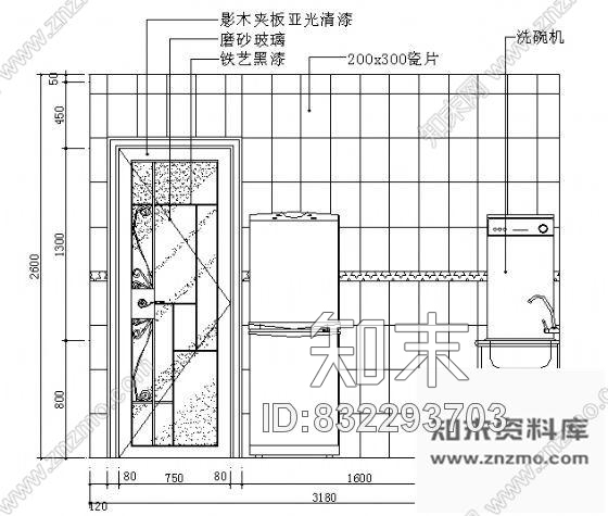 图块/节点厨房立面cad施工图下载【ID:832293703】