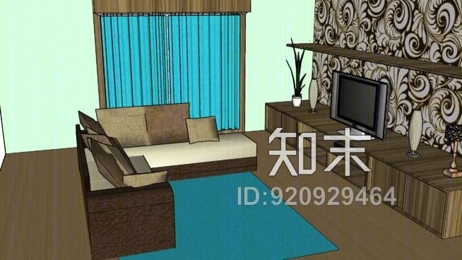 客厅SU模型下载【ID:920929464】