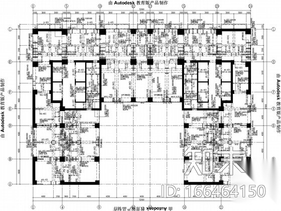 [贵州]危旧房、棚户区改造项目B类带转换层框剪结构施工...cad施工图下载【ID:166464150】