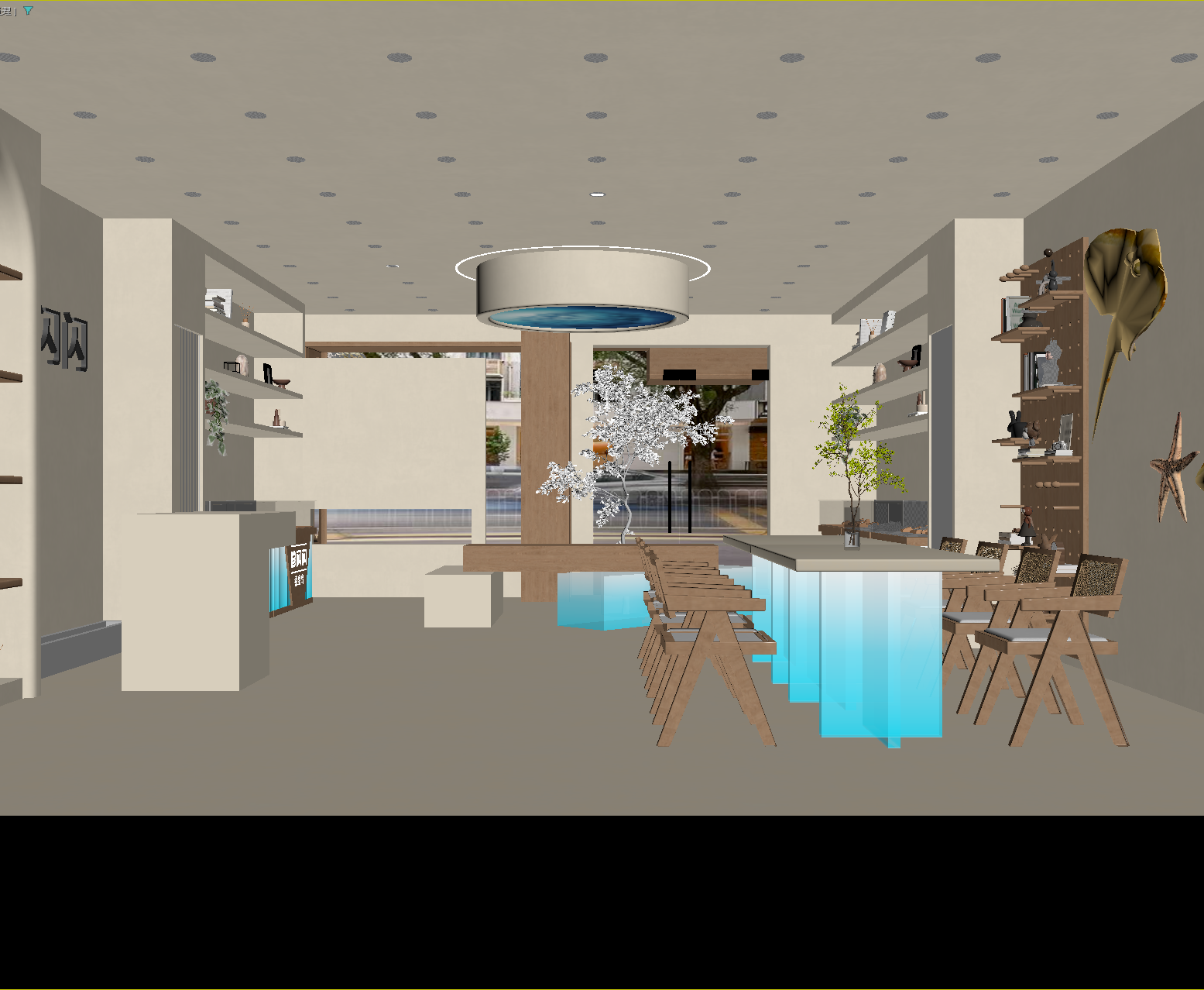 现代咖啡厅3D模型下载【ID:1214361591】