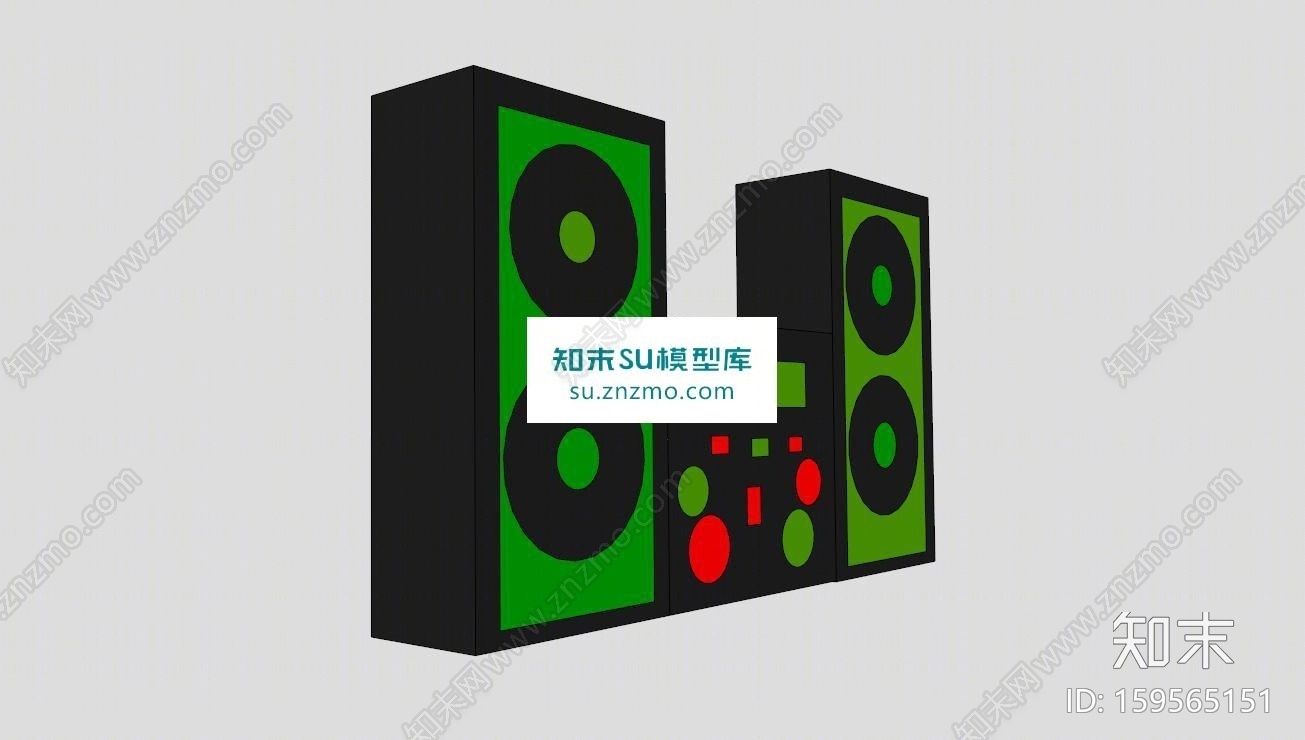 专业音箱扬声器SU模型下载【ID:159565151】