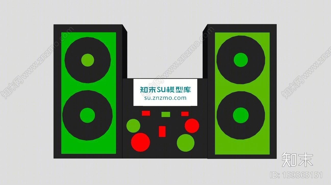 专业音箱扬声器SU模型下载【ID:159565151】