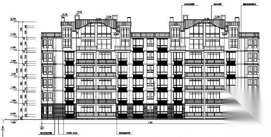 某六层异形柱住宅楼建筑施工图cad施工图下载【ID:149572182】