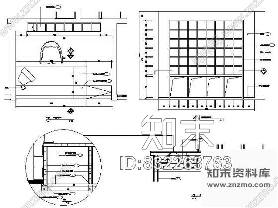 图块/节点更衣接待台详图1cad施工图下载【ID:832263763】