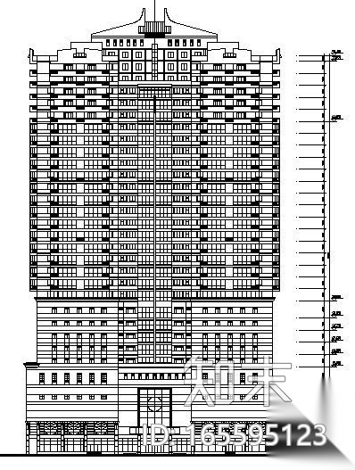 成都大厦建筑及外环境规划设计cad施工图下载【ID:165595123】