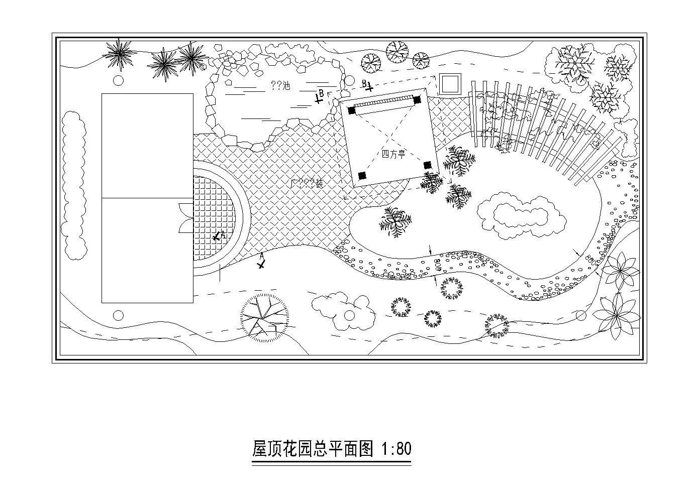 ​21套屋顶花园CAD施工图（17）cad施工图下载【ID:160715114】