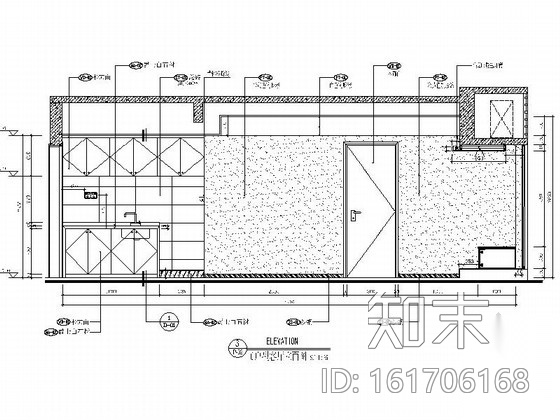 [广东]国际公寓C户型现代一居室装修施工图cad施工图下载【ID:161706168】