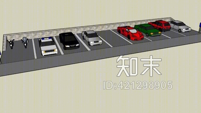 停车场SU模型下载【ID:421298905】
