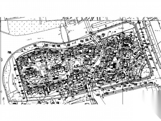 [上海]某豪华小区规划总平面图施工图下载【ID:166223121】