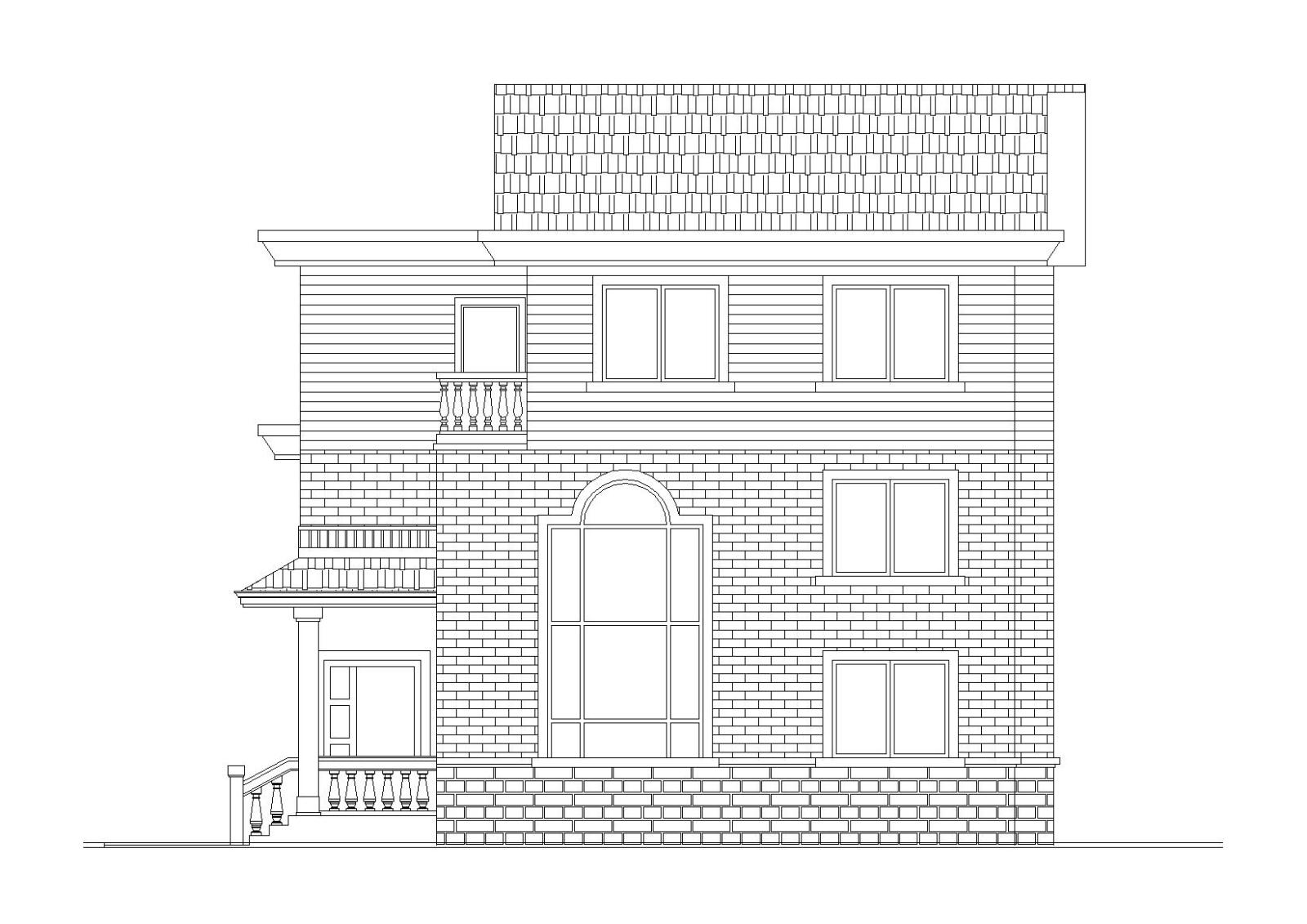 三层新农村住宅小别墅建筑施工图施工图下载【ID:149891106】