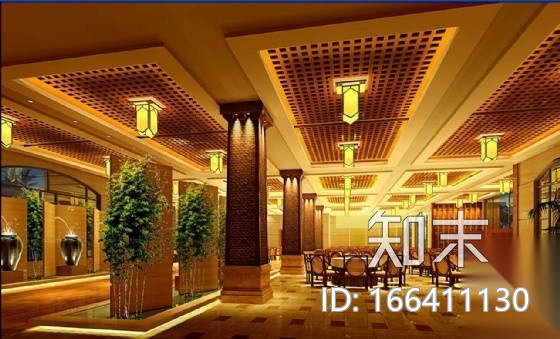 [杭州]某居住区会所设计施工图(含效果）cad施工图下载【ID:166411130】