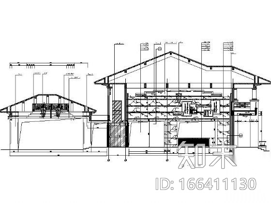 [杭州]某居住区会所设计施工图(含效果）cad施工图下载【ID:166411130】