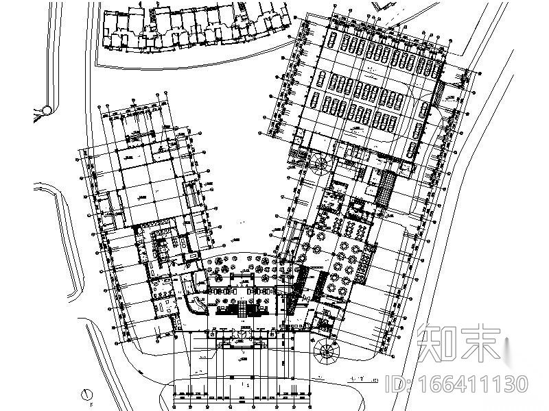 [杭州]某居住区会所设计施工图(含效果）cad施工图下载【ID:166411130】