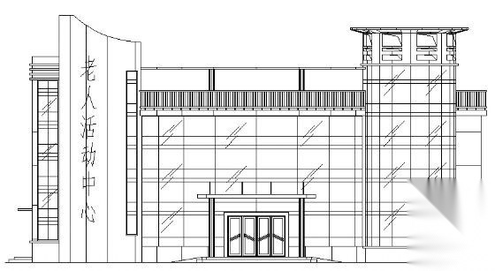 某市三层老人活动中心建筑cad施工图下载【ID:151650163】