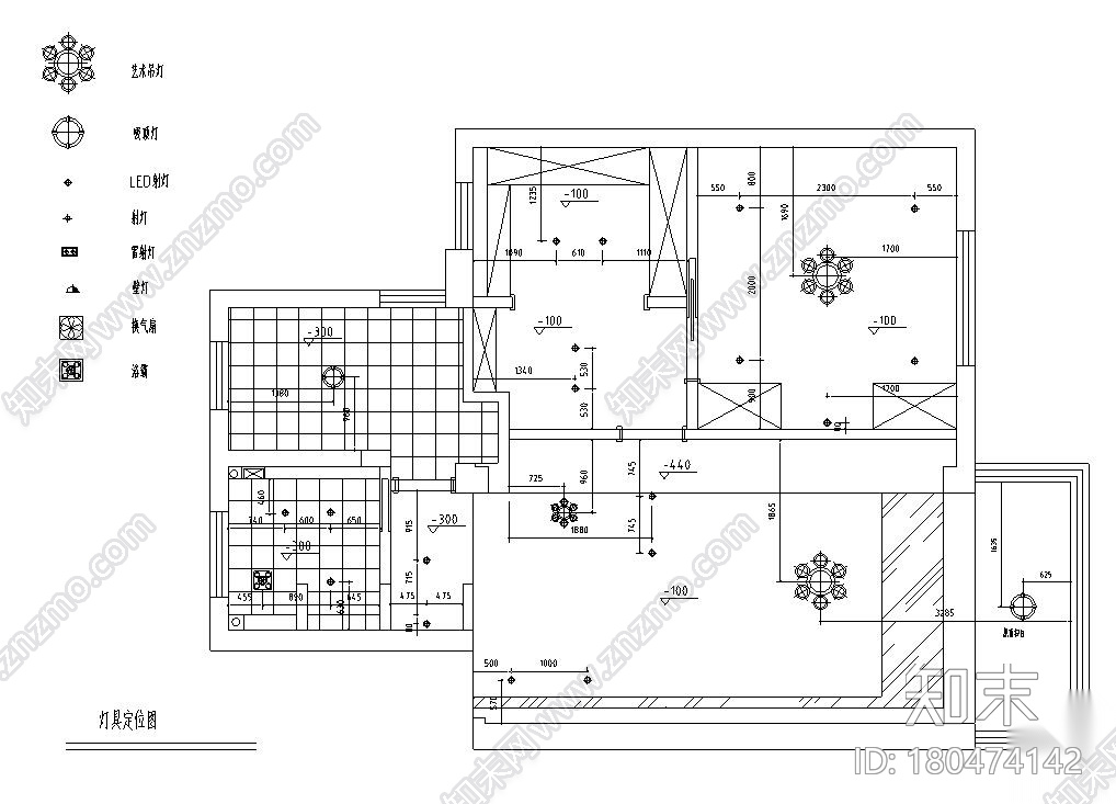 [江苏]现代简约65㎡一室两厅住宅装修施工图施工图下载【ID:180474142】