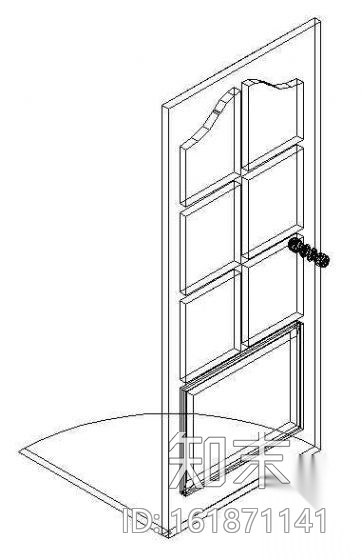 门CAD模型图块cad施工图下载【ID:161871141】
