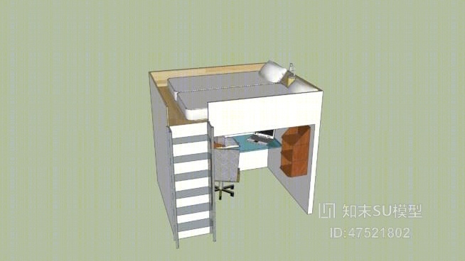 双层床SU模型下载【ID:518159495】