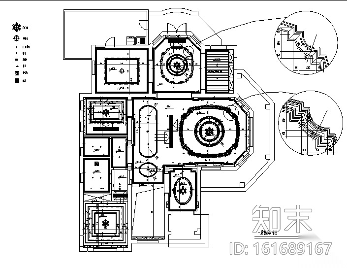 [江苏]欧式雅致奢华独栋别墅设计施工图（附效果图）cad施工图下载【ID:161689167】