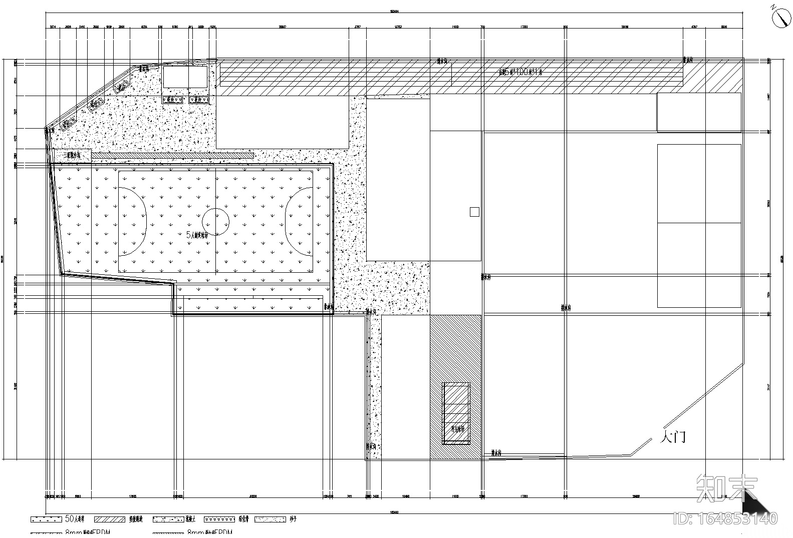 小学塑胶运动场施工图施工图下载【ID:164853140】