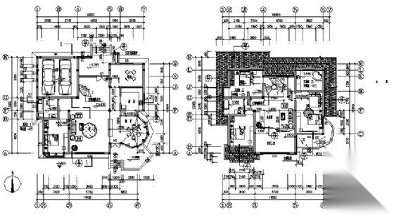 某三层中西独院B型别墅建筑施工图cad施工图下载【ID:149904197】