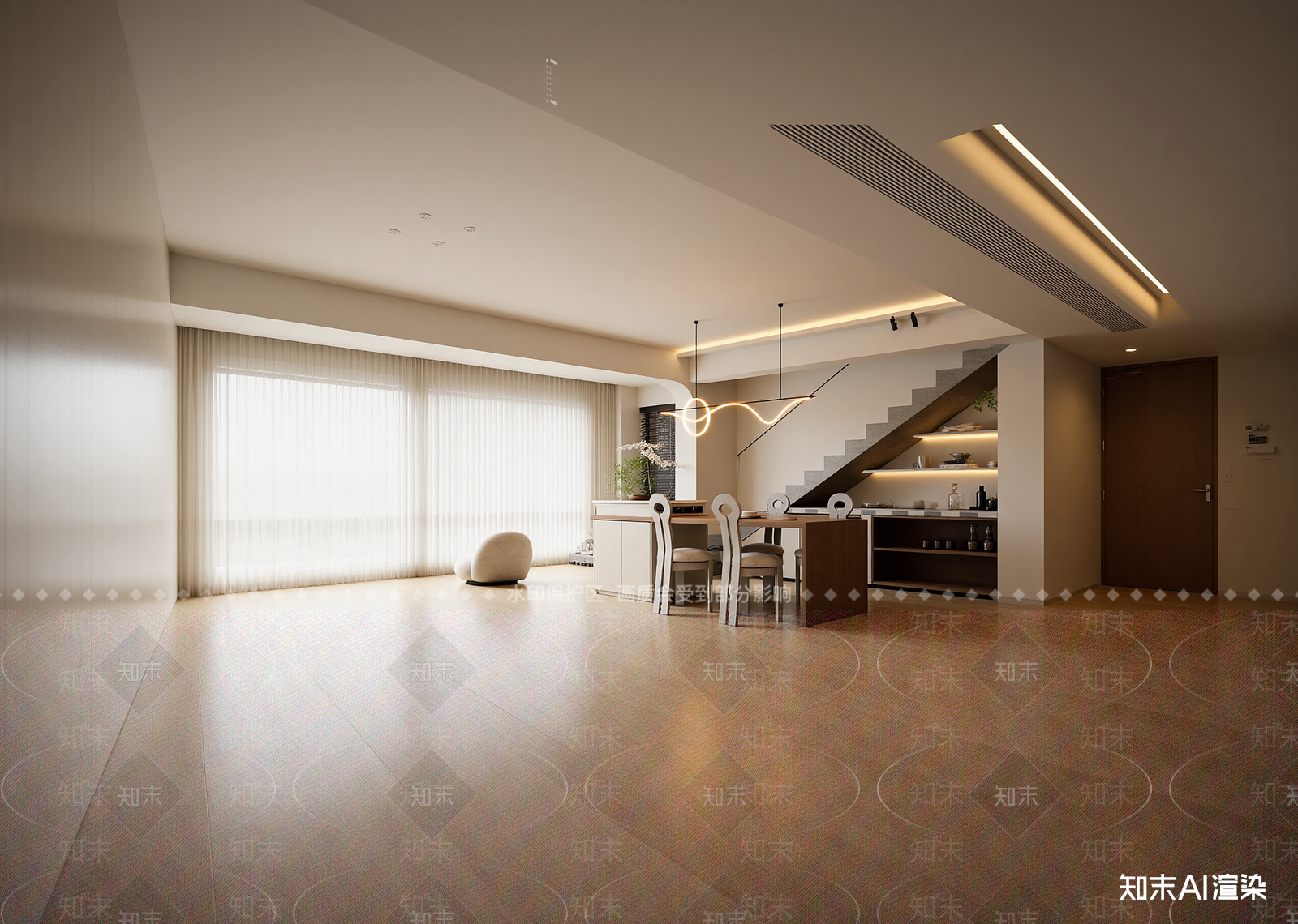 奶油客餐厅3D模型下载【ID:1214924502】