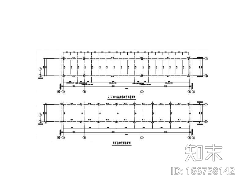 轻钢结构连廊招标图(含建筑结构图)cad施工图下载【ID:166758142】