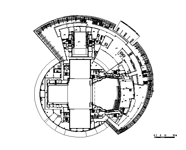 高层框剪结构东莞大剧院建筑施工图（地标建筑）cad施工图下载【ID:149558183】