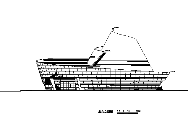 高层框剪结构东莞大剧院建筑施工图（地标建筑）cad施工图下载【ID:149558183】