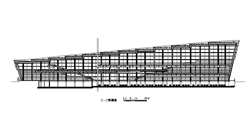 高层框剪结构东莞大剧院建筑施工图（地标建筑）cad施工图下载【ID:149558183】