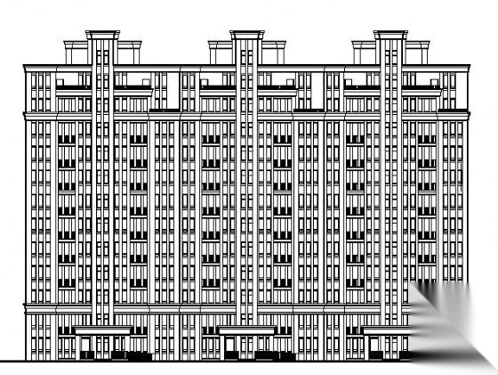 山东某十二层住宅建筑方案图cad施工图下载【ID:149838124】