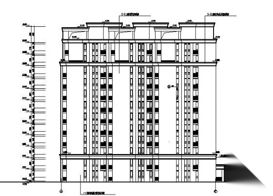 山东某十二层住宅建筑方案图cad施工图下载【ID:149838124】