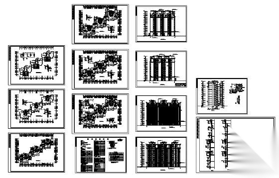 山东某十二层住宅建筑方案图cad施工图下载【ID:149838124】