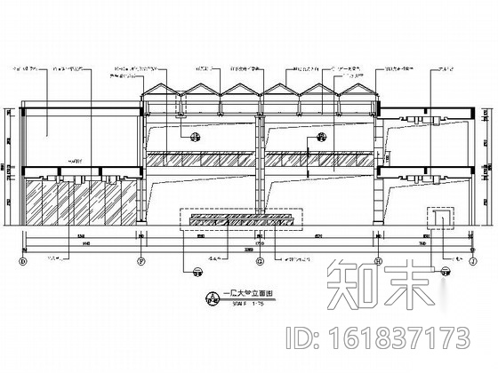 [湖南]某时尚商务会所公共部分室内装修施工图cad施工图下载【ID:161837173】