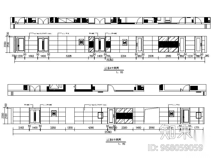 某国际公寓办公室施工方案图cad施工图下载【ID:968059059】